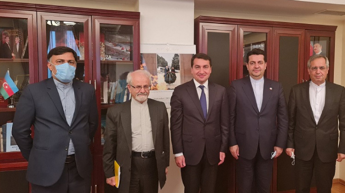 Hikmət Hacıyev İranın xarici işlər nazirinin müavini ilə görüşüb - FOTO
