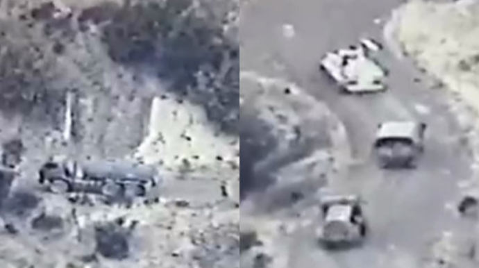 Ermənilər Qarabağda Rusiya sülhməramlılarının müşayiəti ilə qanunsuz hərbi daşımaları davam etdirirlər - VİDEO