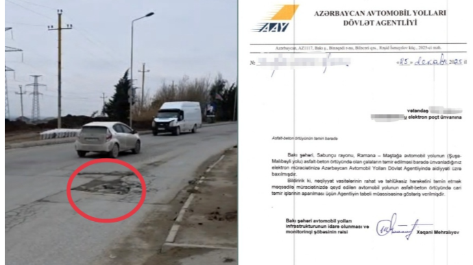Sürücülər üçün ölüm təhlükəsi yaradan yol: AAYDA-nın göstərişi icra olunmur  - VİDEO - FOTO