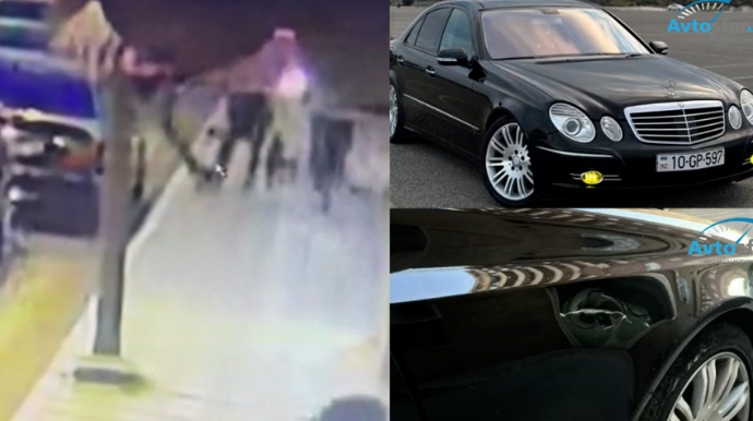 Paytaxtda skuterlə maşını əzib qaçdılar – ANBAAN VİDEO