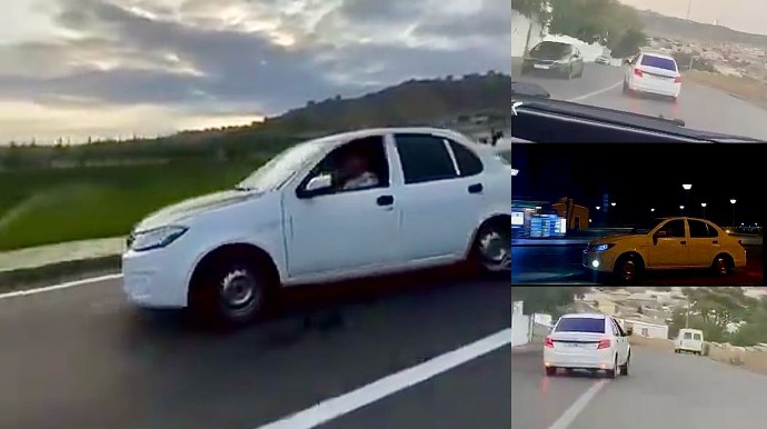 Qaydaları tapdalayan sürücü təhlükəli “şou”ları ilə özünü ifşa etdi - 30-BM-045    - VİDEO