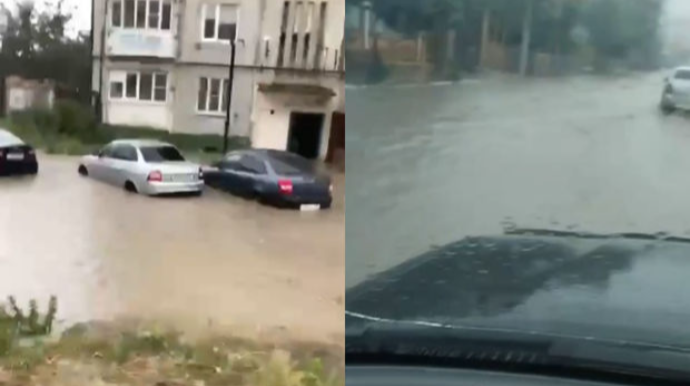 Dərbənd küçələri sel suları altında qaldı  - VİDEO