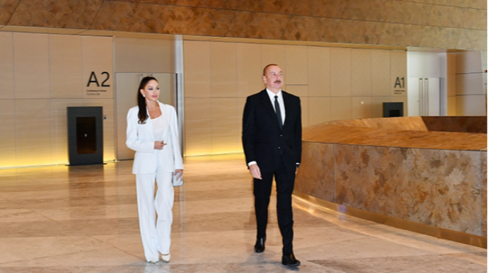 Prezidentlə xanımının bugünkü açılışdan - FOTOLAR 