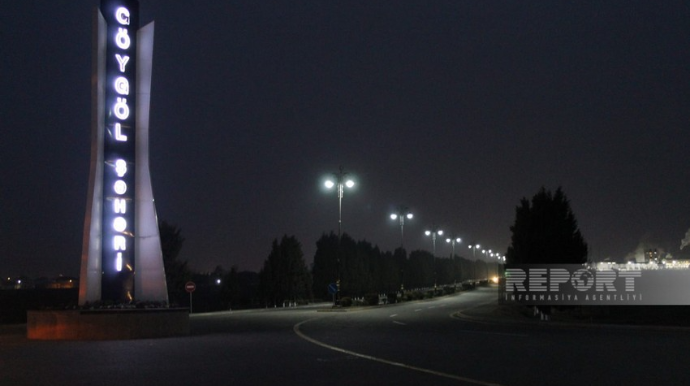 Göygöl şəhərinin küçələrinə yeni müasir lampalar quraşdırılıb  - FOTO