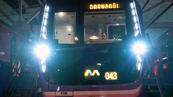 Bakı metrosunda daha bir yeni nəsil qatar istismara verilib - VİDEO