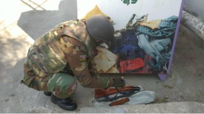 Bakıda silah AŞKARLANDI - FOTO - VİDEO