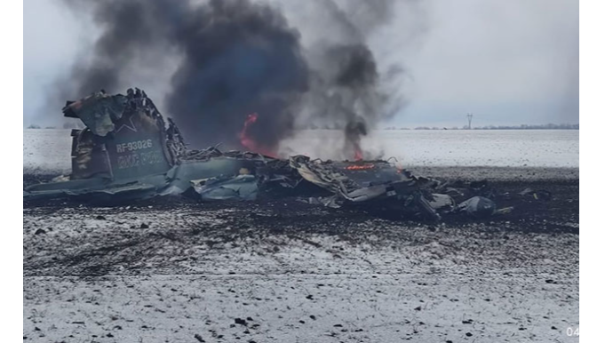 Ukrayna Rusiyanın daha bir təyyarəsini vurdu - Fotolar