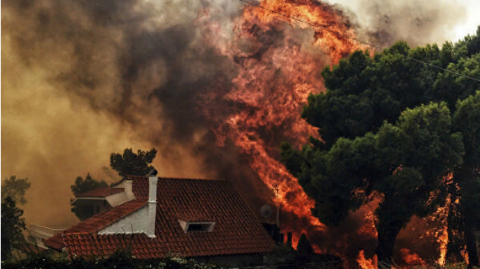 Yunanıstanda meşə yanğınları: Üç şəhərin əhalisi təxliyyə edildi  - VİDEO