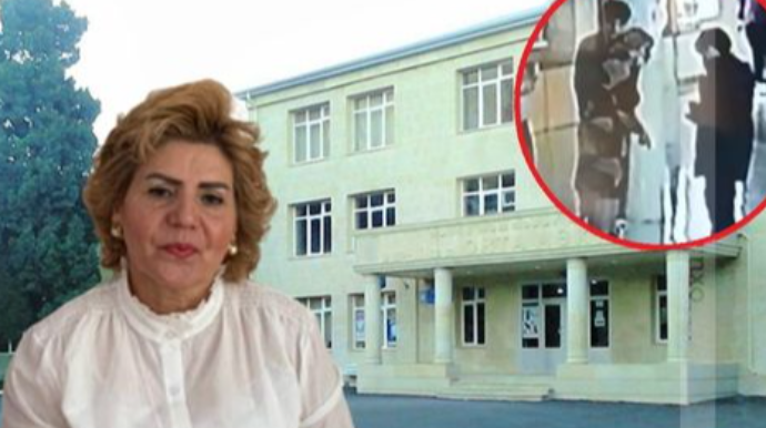 Bakıda direktor şagirdləri döydü - VİDEO 