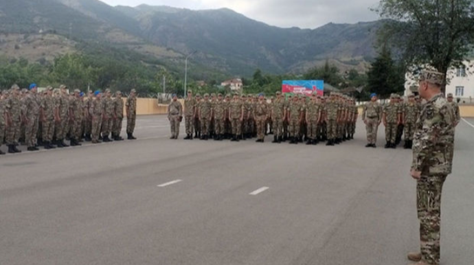 Hərbi vəzifəlilərin təlim toplanışından görüntülər   - VİDEO - FOTO