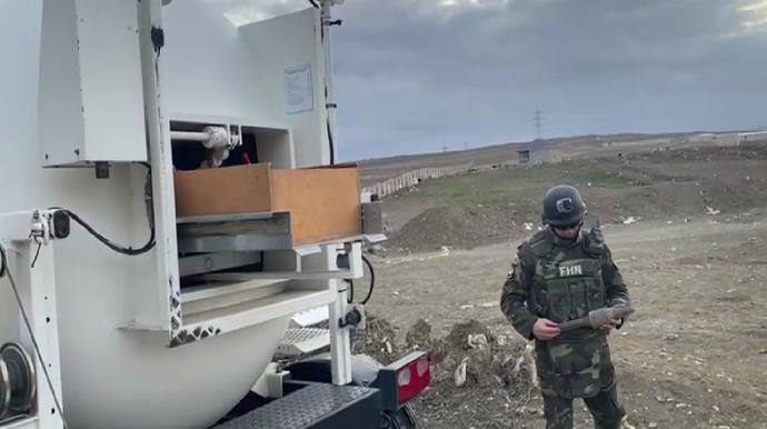 Qaradağda döyüş sursatı tapılıb  - FOTO