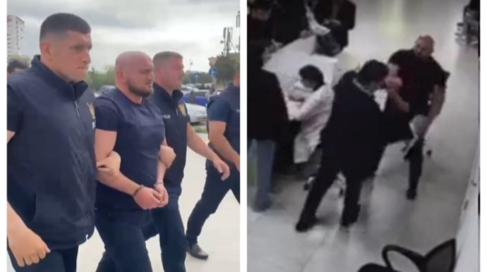 Qazinin çənəsini sındıran idmançı belə saxlanıldı   - VİDEO