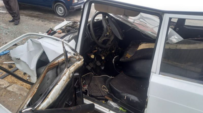 Bərdədə baş verən ağır qəzanın görüntüləri - ANBAAN VİDEO 