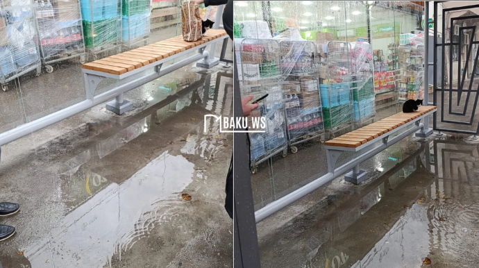 Dayanacaqdan ŞİKAYƏT  - "Yağışdan qorunmaq əvəzinə..." - FOTO - VİDEO