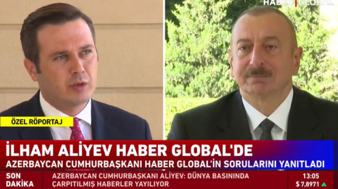 İlham Əliyev Türkiyənin “Haber Global” telekanalına müsahibə verir - CANLI YAYIM 