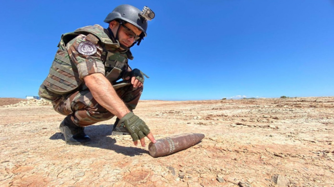 Xızıda top mərmisi tapıldı - VİDEO