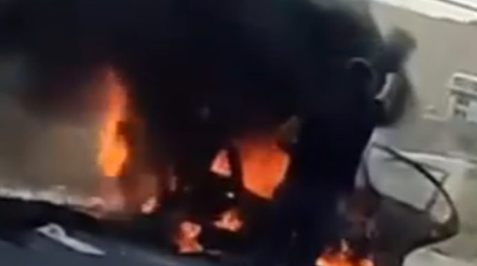 Balaxanı yolunda avtomobil külə döndü - VİDEO - YENİLƏNİB