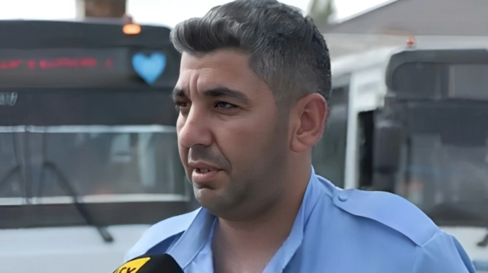 Sərnişinləri ölümdən xilas edən avtobusun sürücüsü hadisə anını danışdı - VİDEO