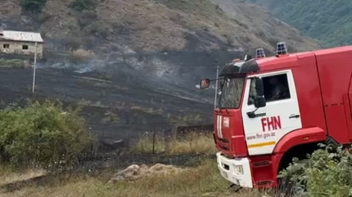 Şuşanın Böyük Qaladərəsi kəndində yanğın qısaqapanmadan yaranıb - FOTO
