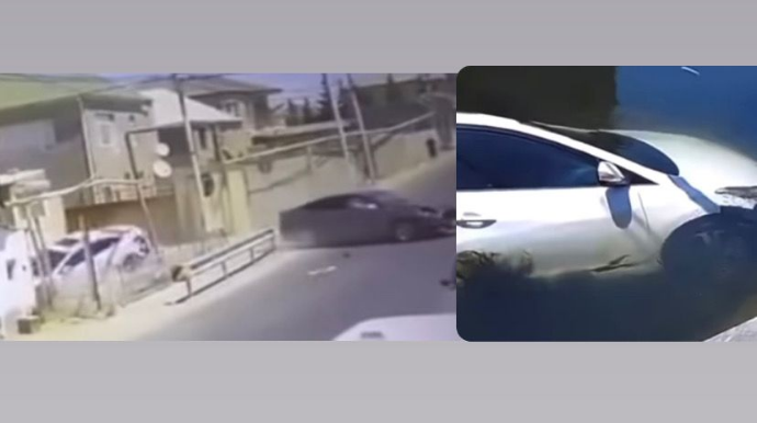 Bakıda “Ford” “Hyundai”ı vurub kanala aşırtdı – ANBAAN VİDEO 