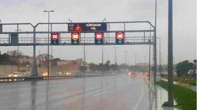 Aeroport yolunda sürət həddi endirildi 