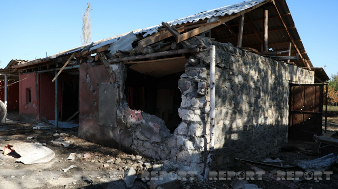 Ermənilər Tərtərin Əskipara kəndini atəşə tutub, mülki ev dağılıb 