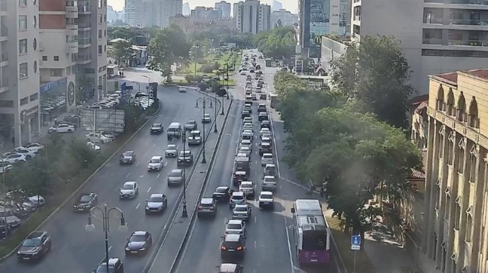 Bakının bu yollarında tıxac var - SİYAHI 