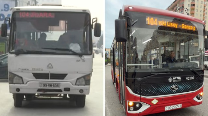 Bu marşrut xətti üzrə avtobuslar yeniləndi 
