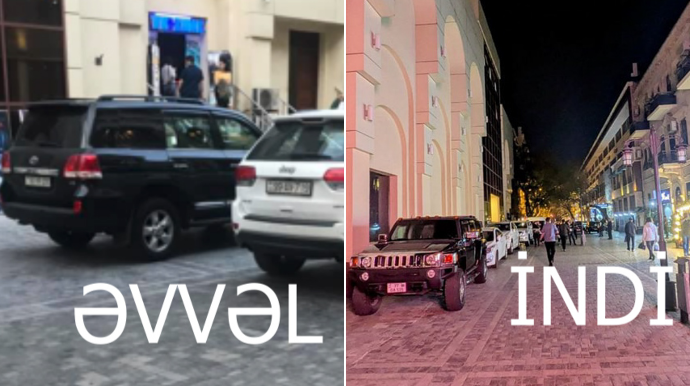 Rus Dram Teatrının qarşısı yenə parkinqə çevrildi - FOTO 