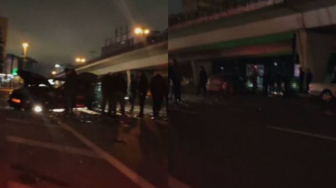 В Баку столкнулись Toyota Prius и BMW  - ВИДЕО