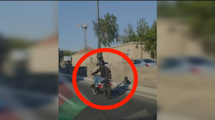 Bakıda ölümə gedən moped sürücüsünün VİDEOSU  