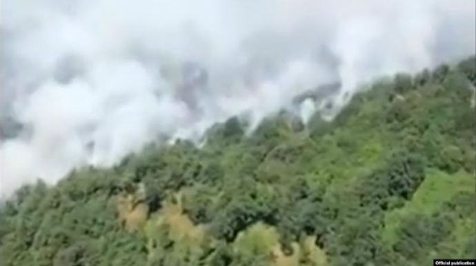 Qubada dağlıq ərazidə yanğın baş verib