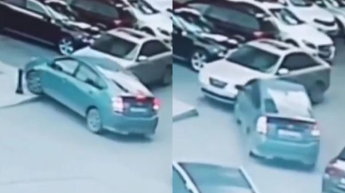 Bakıda parkinq halında maşını vurub qaçan “Prius” sürücüsü saxlanıldı  - VİDEO