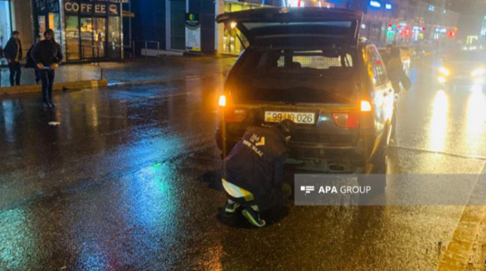 Bakıda 2 maşın toqquşdu, sürücü axtarışa verildi   - FOTO