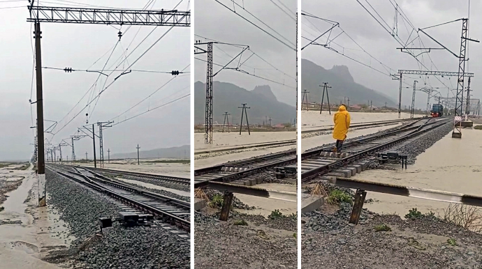 Selin fəsadı ilə bağlı RƏSMİ CAVAB: "Siyəzəndə dəmiryol ərazisində ziyan olmayıb" - VİDEO