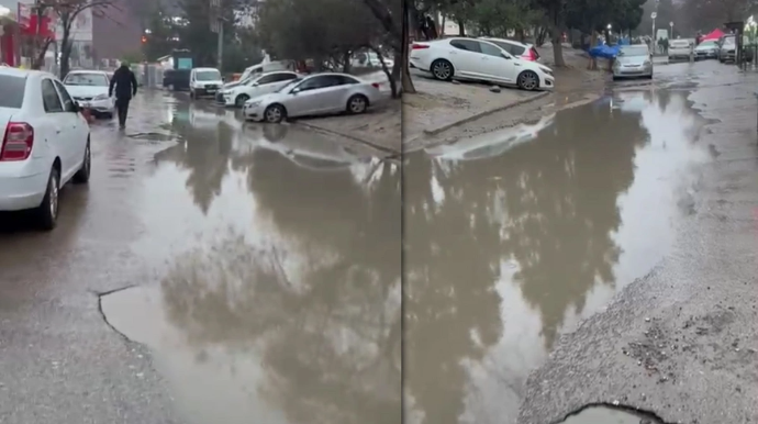 "Memar Əcəmi" metrosunun çıxışında ACINACAQLI YOL  - VİDEO