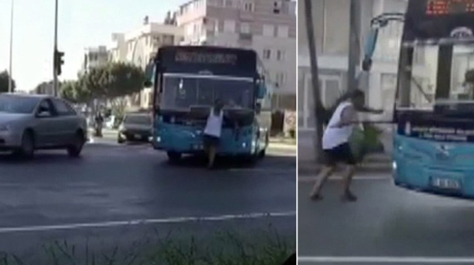 Maskasız avtobusa buraxılmayan sərnişin etirazını bu cür bildirdi - VİDEO