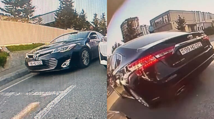 Tıxacdan qaçan sürücü parkinq zolağına keçdi  – 99-HQ-022   - VİDEO