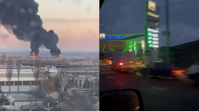 Ukrayna şəhərlərinə hava zərbələri endirilib, yanacaqdoldurma məntəqələrinin qarşısında tıxac yaranıb – VİDEO