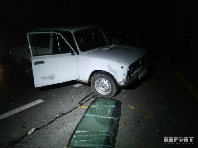 Yevlaxda iki avtomobil toqquşub, xəsarət alanlar var