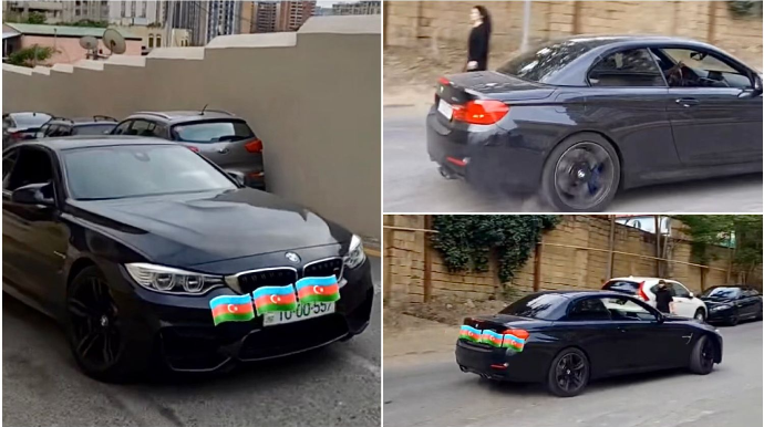 “Kubinka”da “BMW” ilə “drift şou”su göstərən sürücü  piyadalara təhlükə yaratdı    - VİDEO