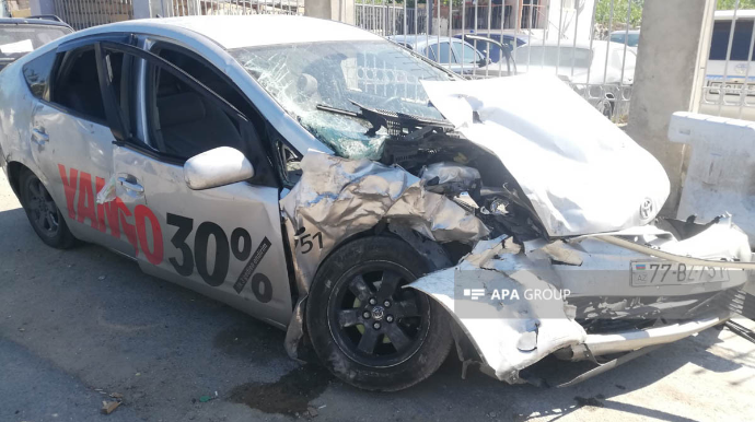 Sumqayıtda “Prius” ilə “Santa Fe” toqquşdu:  6 nəfər yaralandı  - VİDEO - FOTO
