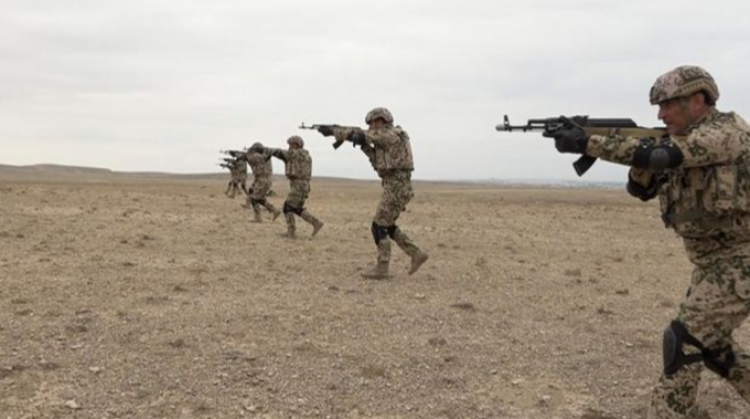 Daxili Qoşunların Naxçıvandakı hərbi birləşməsində taktiki-xüsusi təlim keçirilib - FOTO