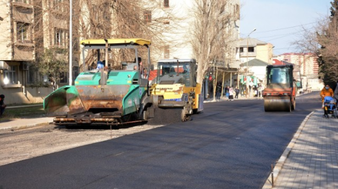 Xırdalanın bu küçəsi yenidən qurulur - FOTO