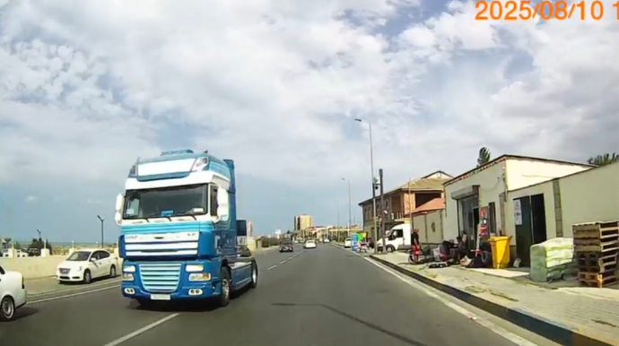 Yüksək sürətlə elə ötmə etdi ki, hamını qorxuya saldı - 99-TK-660 - VİDEO