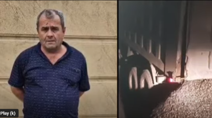 Yol polisindən qaçan yük maşını sürücüsü belə saxlanıldı  - VİDEO
