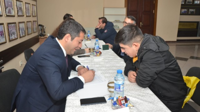 Qubadlıdakı təmir işləri ilə əlaqədar əmək yarmarkası keçirildi  - FOTO