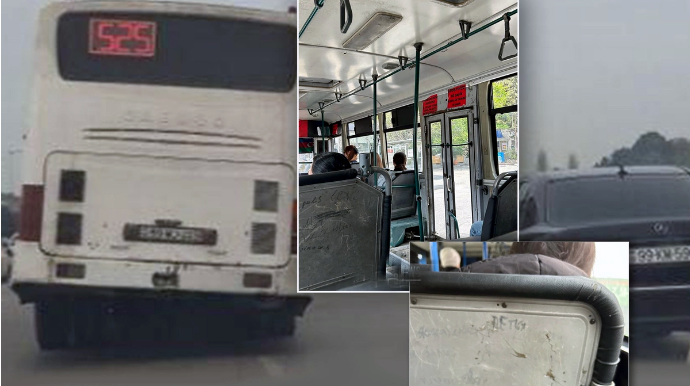 Sakinlər 525 nömrəli avtobusdan narazıdır - "Çox natəmizdir" - FOTO 
