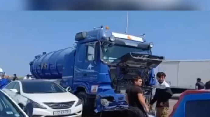 Qaradağda baş verən dəhşətli qəzanın görüntüləri yayıldı  - VİDEO