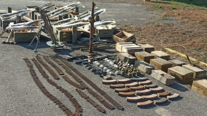 Füzulidə ermənilərin atıb qaçdığı silah-sursat aşkarlanıb  - VİDEO